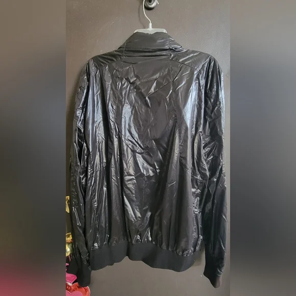 Ralph Lauren Shiny Black Windbreaker Jacket - Picture 2 of 3